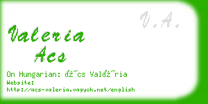 valeria acs business card